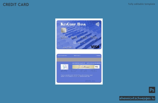 USA KeyCorp Bank Visa-Karte – Beispielvorschau
